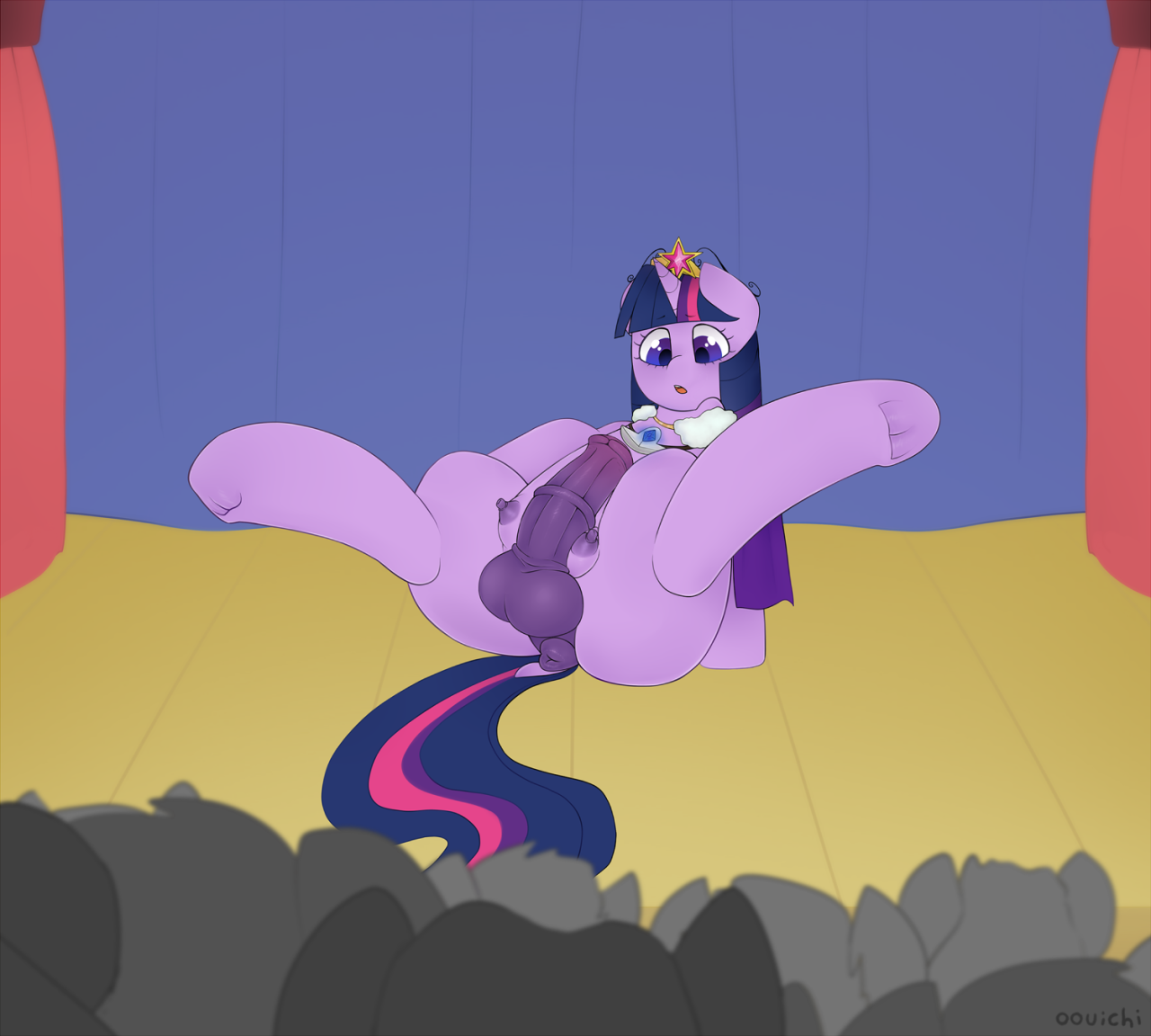 Twilight won a magical amulet in a battle against Trixie, and is now reaping the