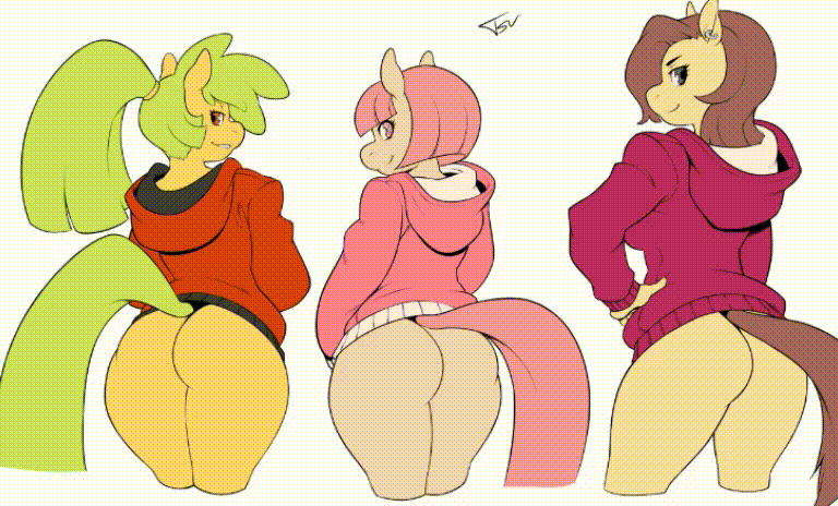 blueydingo:  Someone asked for Pone butt. So have three. Tsuda’s drawing of Mango,