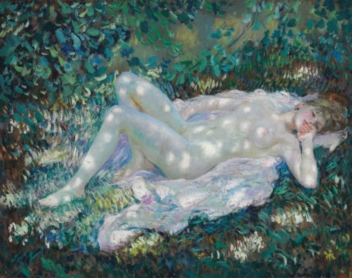artbeautypaintings:  Sunspots - Frederick Carl Frieseke 