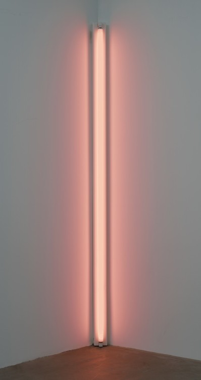 pink out of a corner (to Jasper Johns), Dan Flavin, 1963, MoMA: Painting and SculptureGift of Philip