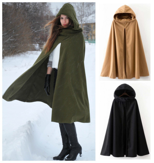 lovelylovelyhahastrawberry: WANT ONE COAT? Woolen Cape Trench Coat Irregular Hem Coat Belt Co