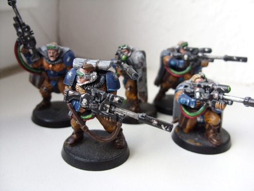 Space Marine Scouts With Snipers Painted Miniature Models