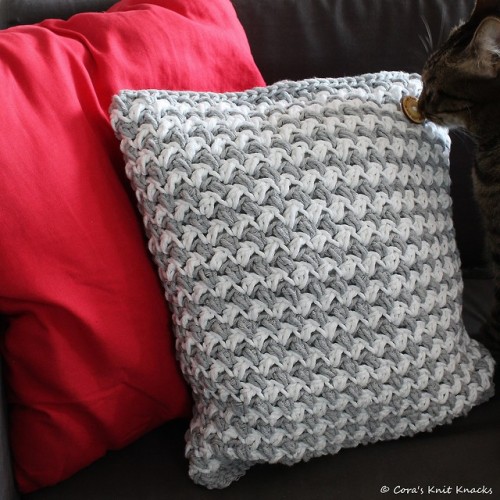  This chunky crochet pillow has also been added to my shop. Of course while I was taking the photo&r