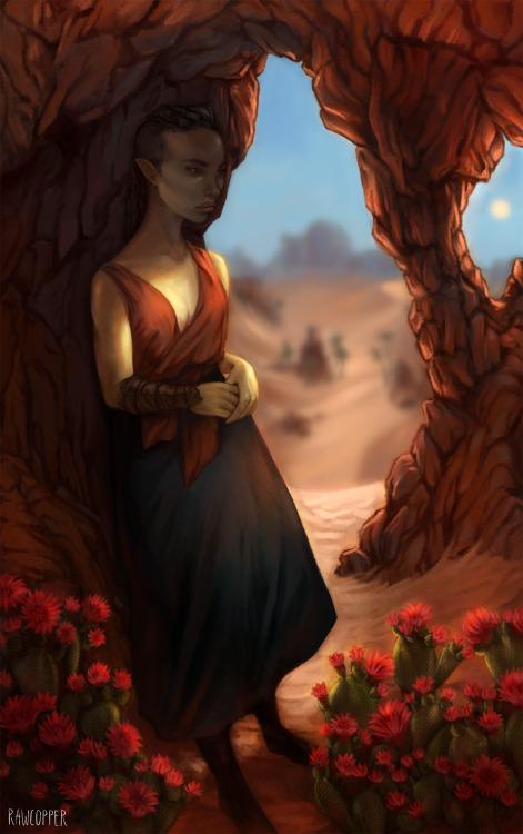 i painted lou2209′s character velrit as part of our art trade! this painting was way too ambit