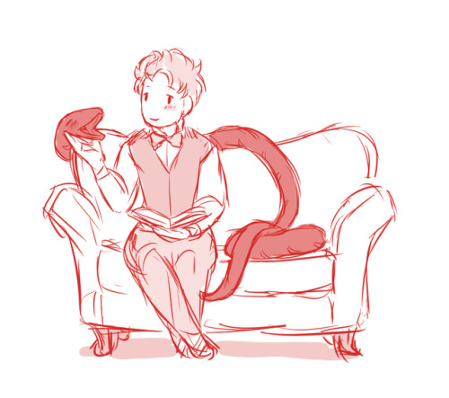 pidgydraws: i really like the idea that Crowley sometimes turns into a snake specifically because he