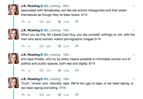 joerojasburke:an excellent and salutary rant from J.K. Rowling