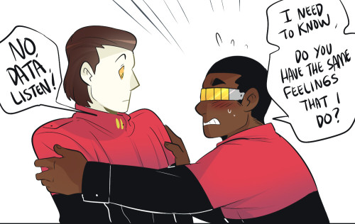 Pray for my boy Geordi for being this awkward bean