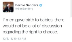 eccentric-nae:  thesanderstans:  ☕️  But people ask why I love bernie so much. He’s forever acknowledging privilege 💁 