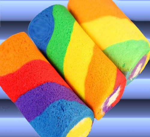 Rainbow Cake Rolls