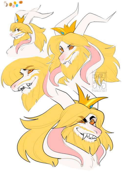 shortsnas:I think I’ve never shown ya guys my Asgore XD only because I planned to do more sket