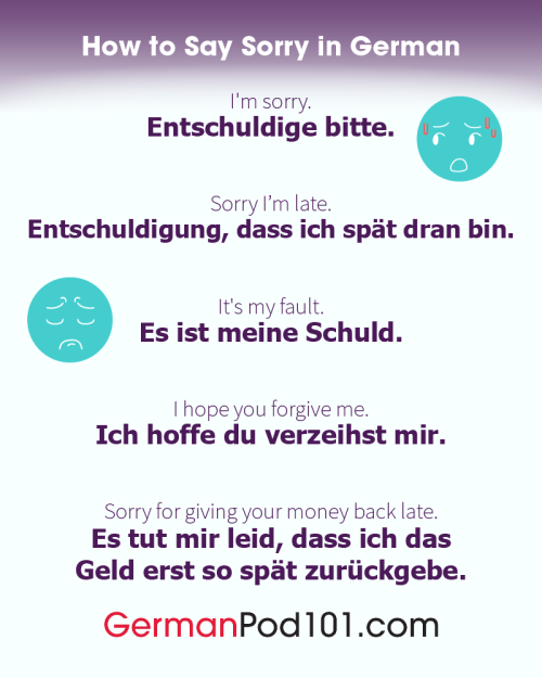 germanpod101: How to Say I’m Sorry in German PS: Learn German with the best FREE online resour