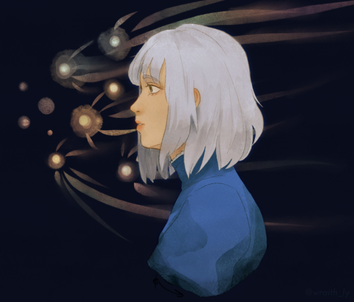 ✨ hair like starlight ✨ a lil sketch of sophie hatter from howl’s moving castle! rewatched it 