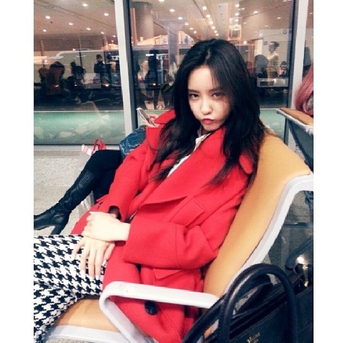 Hyomin’s Instagram Update [17012014] 경유중… 성도에서만나유 ~~