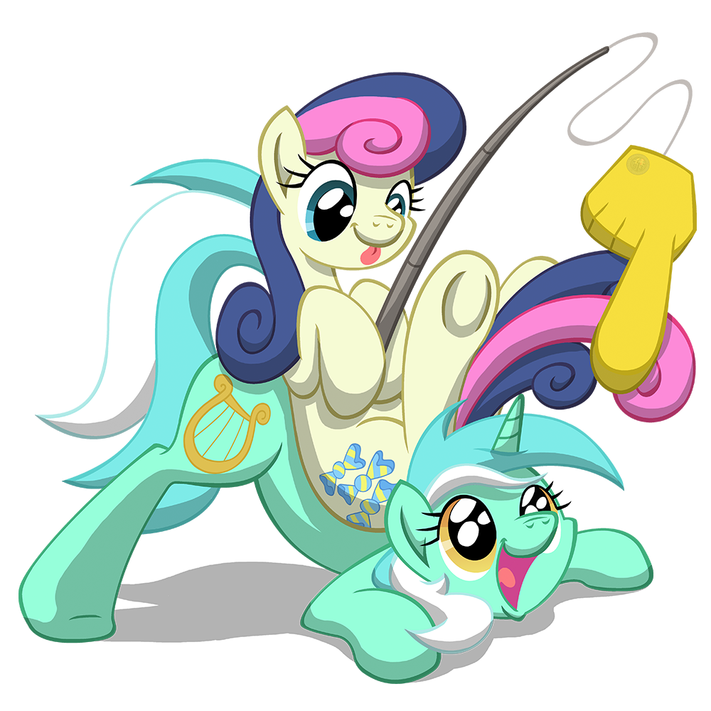 template93:~ Lending a Hand ~Bon Bon just messing around with Lyra. Based on the