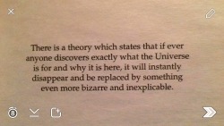 Hello-Imthedreamer:coconuths:douglas Adams: “The Restaurant At The End Of The Universe”Fuck