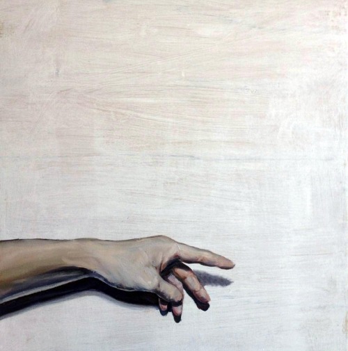 Adam Wever-Glen (based Sacramento, CA, USA) - 1: Hold Gesso, Oil on Wood Panel  2: Touch Oil on Wood