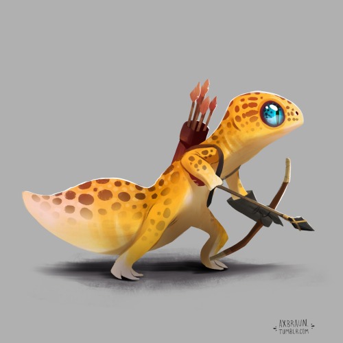 axbraun:RPG Reptiles. Fun fantasy characters I’ve been making through the past few months! Which one