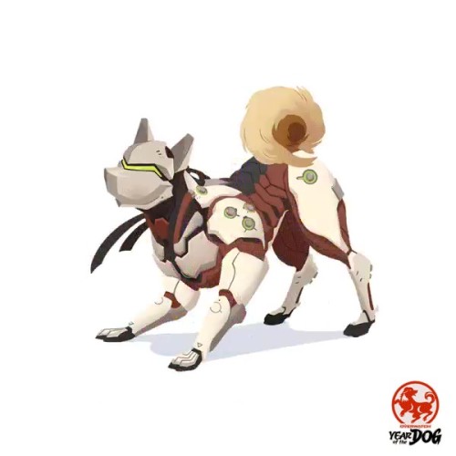 aurous-android: Overwatch heroes as dogs (x)