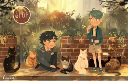 tanaw:   Kid Jumin + V + Cats!!!   