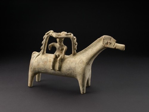 fishstickmonkey:Horse rhytonLate Bronze Age (Late Cypriot IIIB Period) (c. 1125/1100 - c. 1050 BC)te
