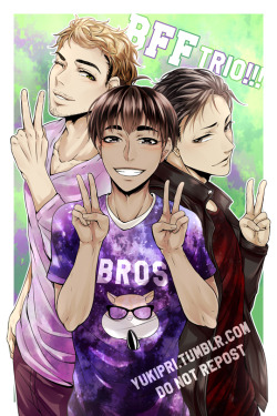 yukipri:  Best friends of the main YOI Trio &lt;3 ~~ PLEASE DO NOT REPOST, EDIT, OR OTHERWISE USE MY ART WITHOUT MY EXPLICIT PERMISSION. More detailed rules available on my Rules &amp; FAQ Post. For more of my YOI artwork, check out my YOI Art Masterpost!