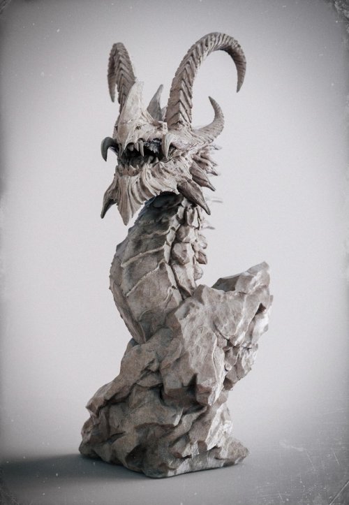 ArtStation - Dragon-beauty render, by Zhelong XU