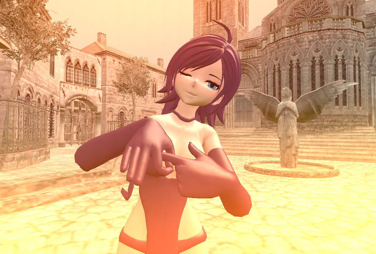 dnnsfw:  Zone-tan! Model is by Anfrien on gmod steam workshop. No nude version available,