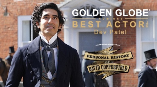 Congratulations to Dev Patel on his Golden Globes nomination for Best Actor in a Musical or Comedy!