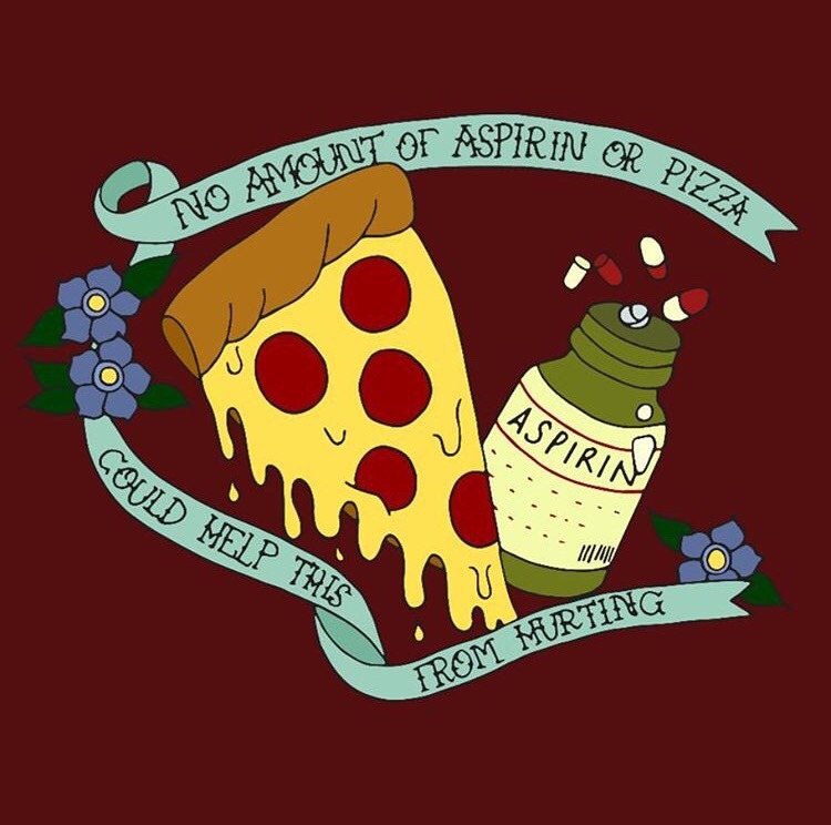 live-for-gigs:  poppunkmerchwall:  Modern Baseball- Rock Bottom Art by: @sedatia