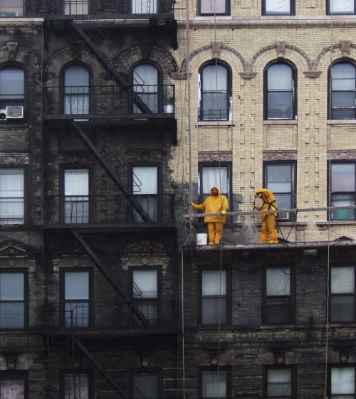 sixpenceee: Power Washing on 188 Suffolk St. With New York City real estate prices so high