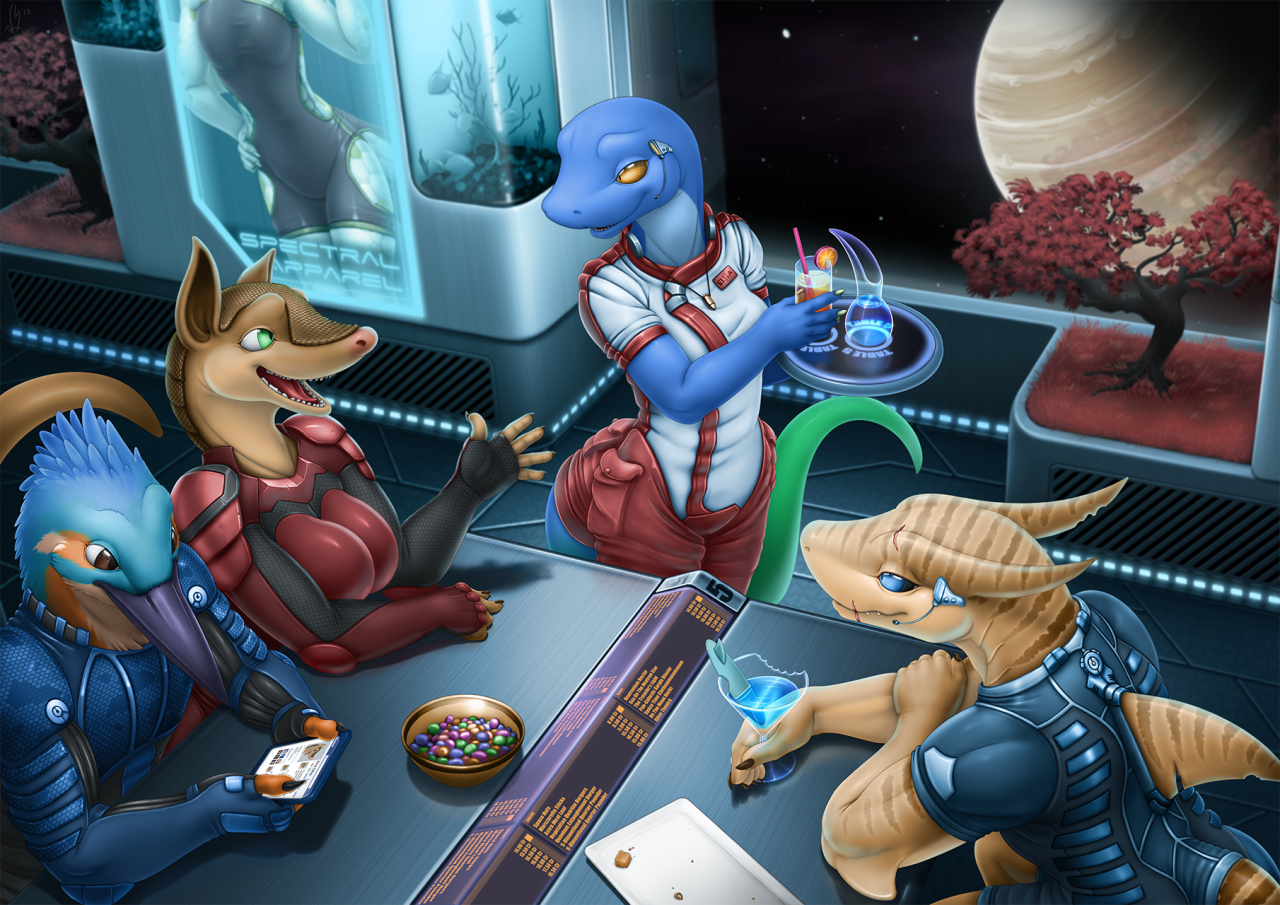 Space Saloon - by Vader-SanI looked, and don’t see an official tumblr for Vader-San.