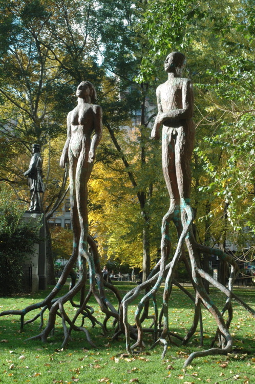 I walk by the Harriet Tubman Sculpture by Alison Saar almost everyday , that was before the Quaranti