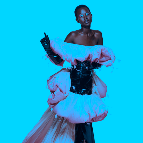 Aweng Chuol photographed by Vijat Mohindra for Christian Cowan Spring 2021
