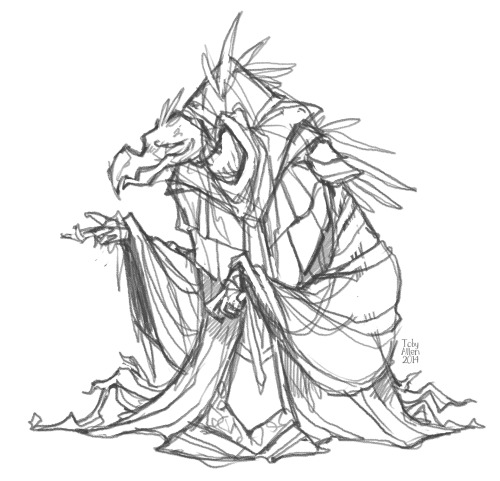 A sketch of my own Skeksis! Inspired by this weeks episode of Jim Henson’s Creature Shop Chall