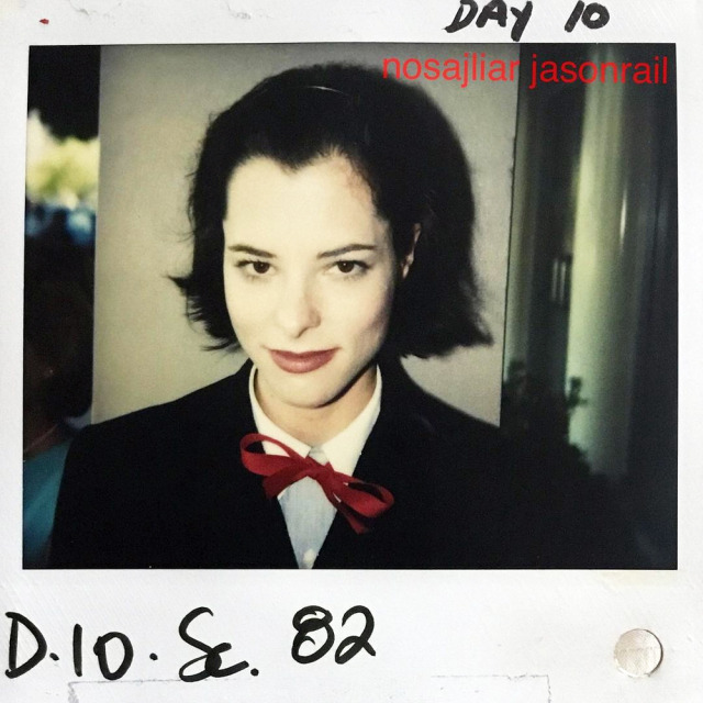 Parker Posey photographed by Jason T. Rail on the set of 