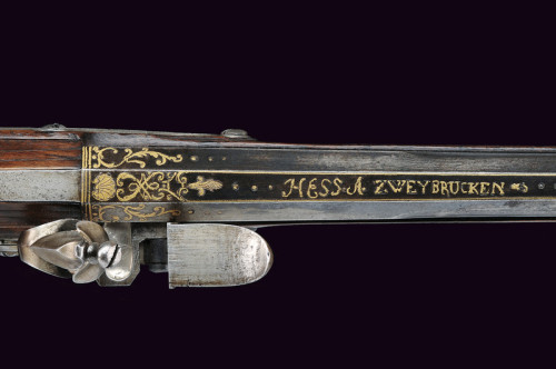 A flintlock fowling musket &ldquo;made for a lady&rdquo; by Hans A. of Zweybrucken, Germany.  Mid 18