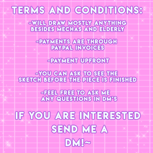 Commissions Open!~ I really enjoy drawing in this new style so I decided to open some slots for comm