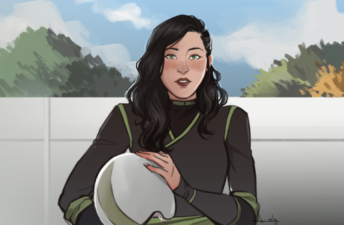 lesly-oh:Korrasami commission for @cell151 based on the fic The Avatar & The Engineer C: