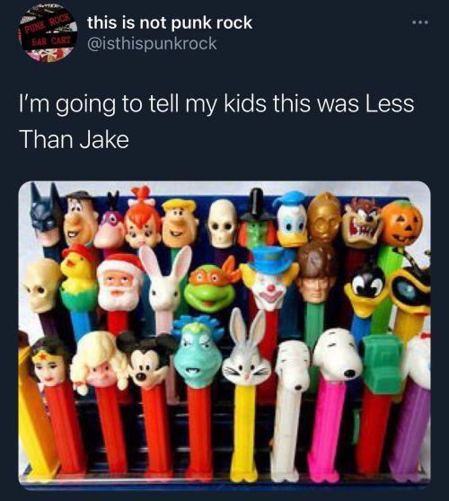 Just like anyone they’re just like Pez #pez #pezdispenser #lessthanjake #ltj #ska #skapunk #skapun