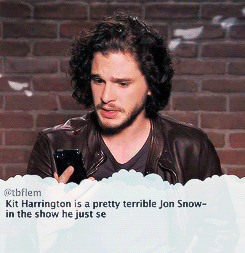 laurelcasfillo:  Kit Harington on Jimmy Kimmel’s ’Celebrities Read Mean Tweets’