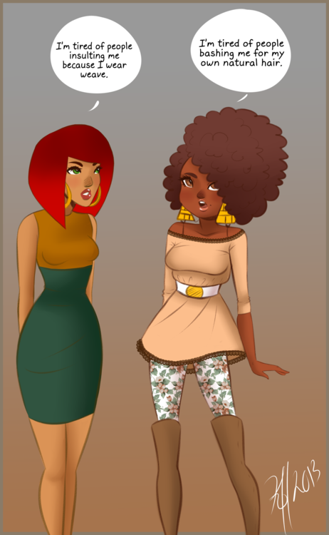 napturalloves:  babybutta:  bauks:  Black girls with natural hair get made fun of