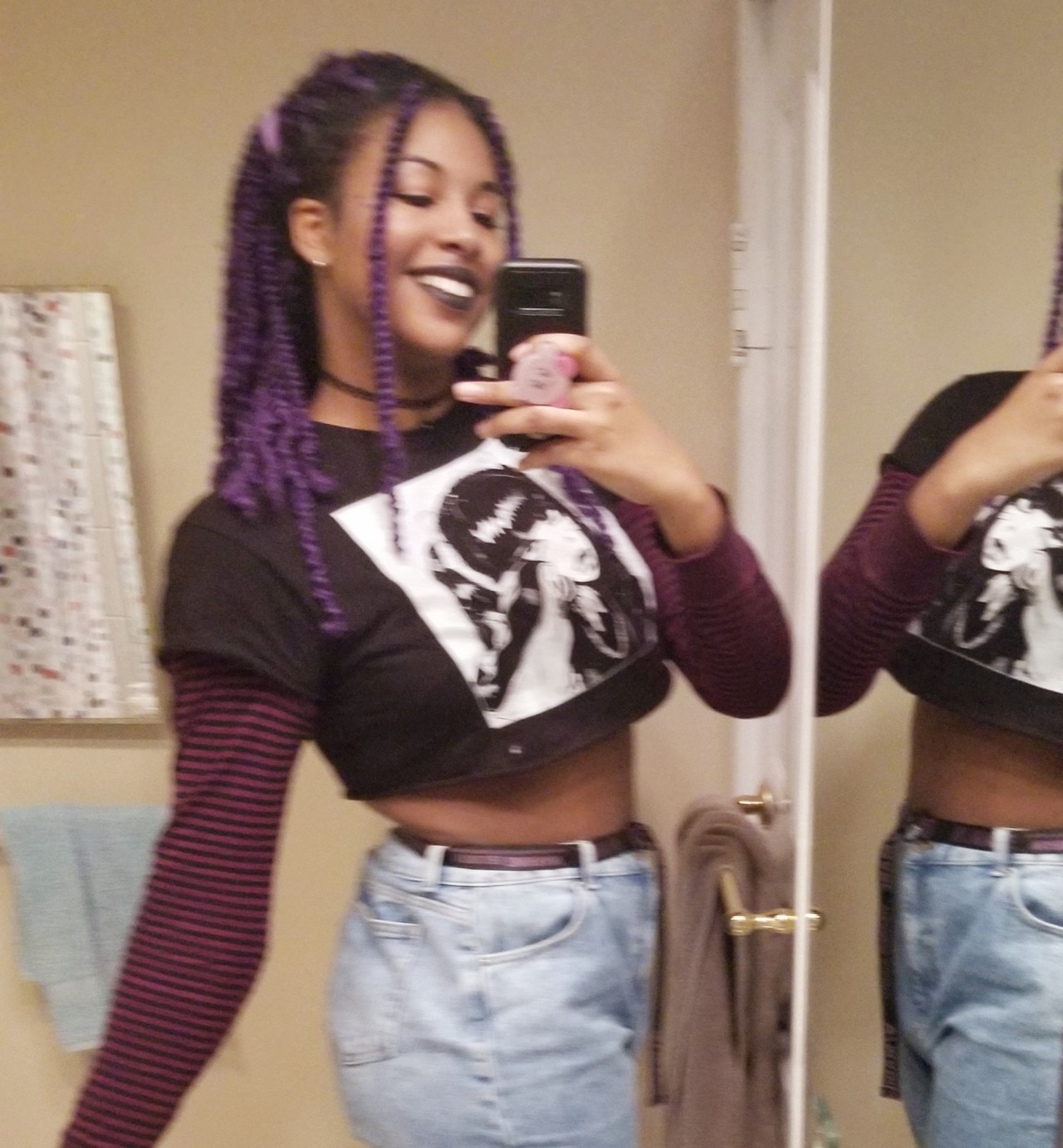 I LOVE MY SHIRT I LOVE MY BELT I LOVE MY HAIR I LOVE PURPLE!!!!!