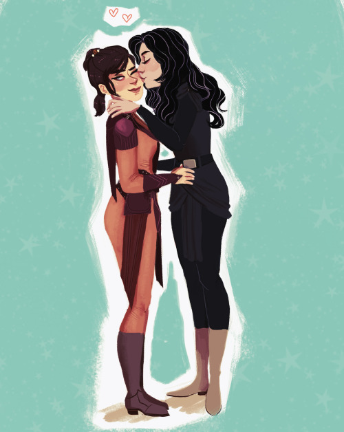 nautikos:  Jedi girlfriends ! Thanks to @miriaas for this adorable smooch between @pontificia&l