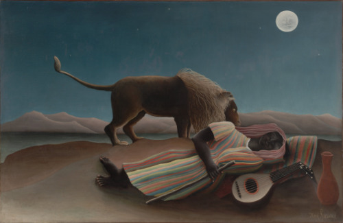   La pintura naïf de Henri Russeau (1844 - 1910).  LA MAGIA DE LA JUNGLA (animales aterciopelados) É