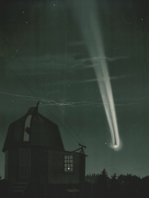 magictransistor:  Étienne Léopold Trouvelot, The Great Comet of 1881. 