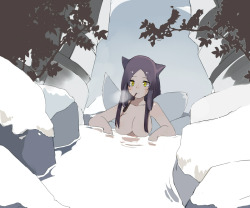 hentaiflower:  Sometimes Ahri just needs to sit back and relax after a long match on Summoners Rift. 