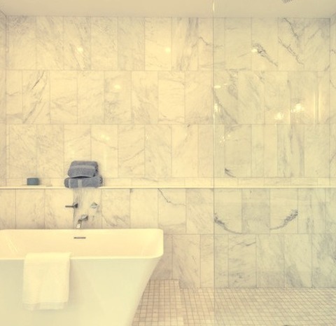 Master Bath - Transitional Bathroom Bathroom - Large Transitional Master Bathroom Idea With White Walls,