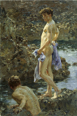 chadmsirois:  A Bathing Group, Henry Scott Tuke, 1914
