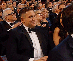 ivelina-pavlova:  leonardodicrapio:  Jonah Hill gets a supportive over-the-shoulder-five from Leonardo DiCaprio after his nomination reel was shown at the 86th Annual Academy Awards, March 2nd, 2014  sorry, but this was the cutest moment that night 