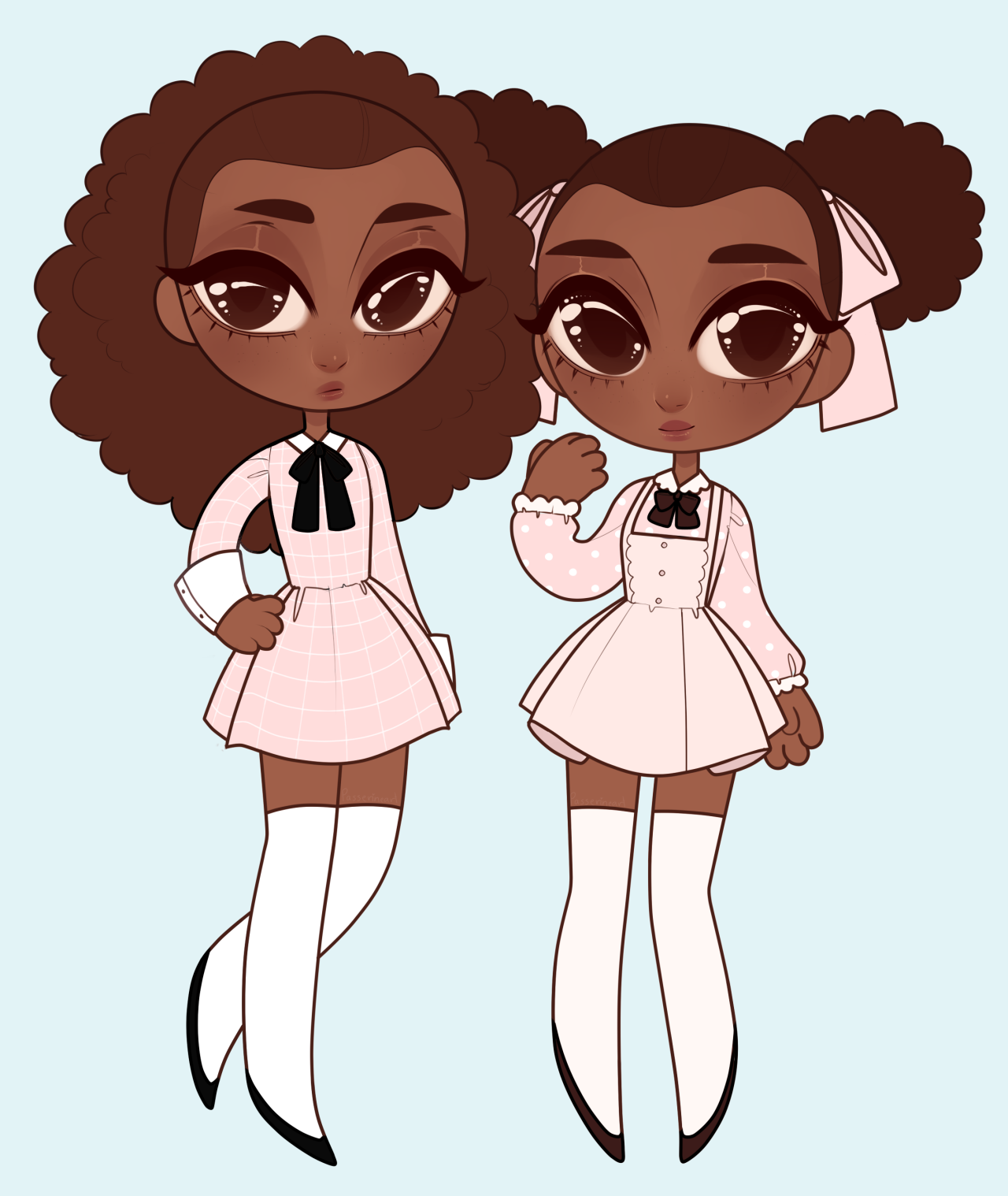 passerineart:  the august sisters, honoria and memoria! &gt;:-3 